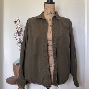 🚨[SOLD] Olive Button Up Cover Up